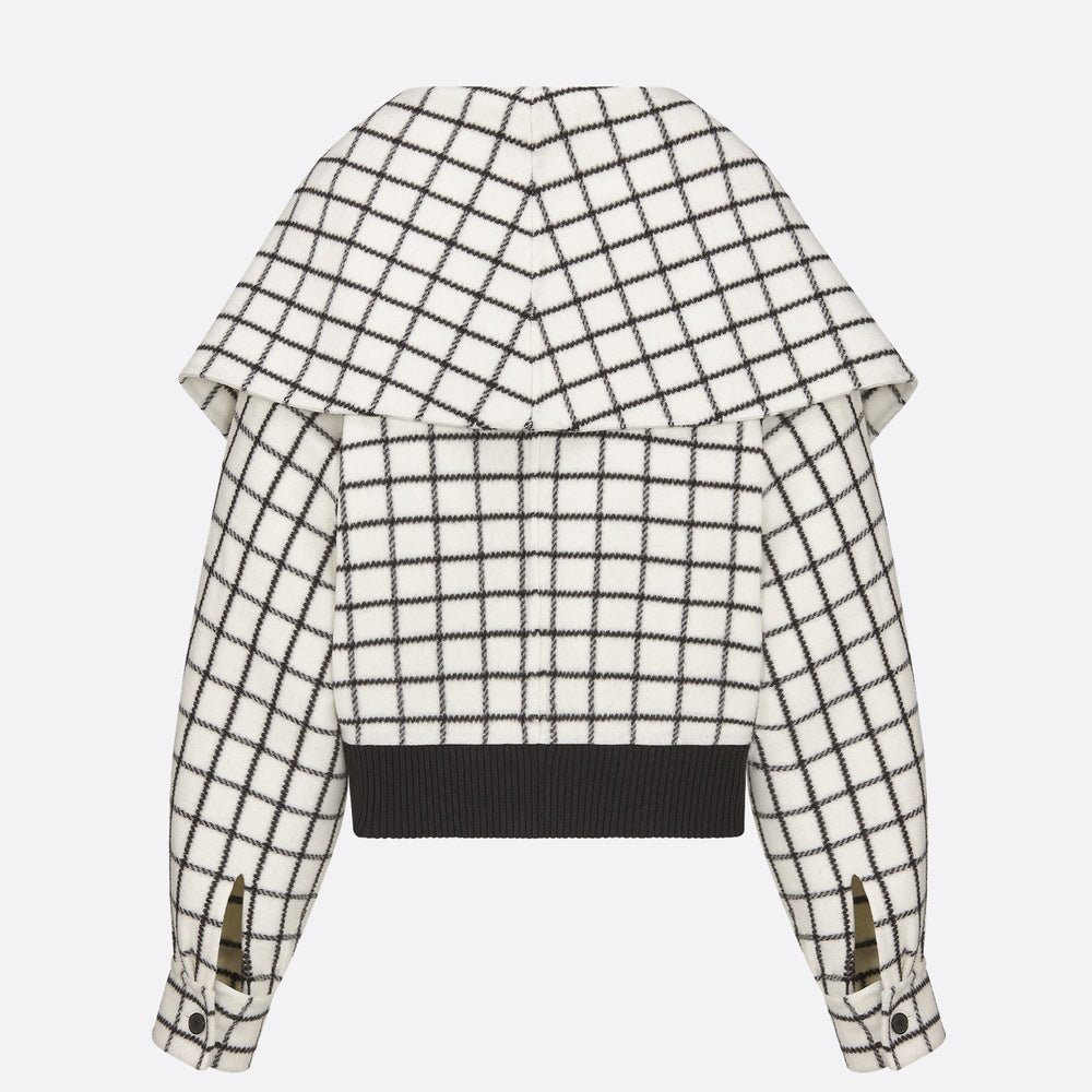 Bomber Jacket with Oversized Collar