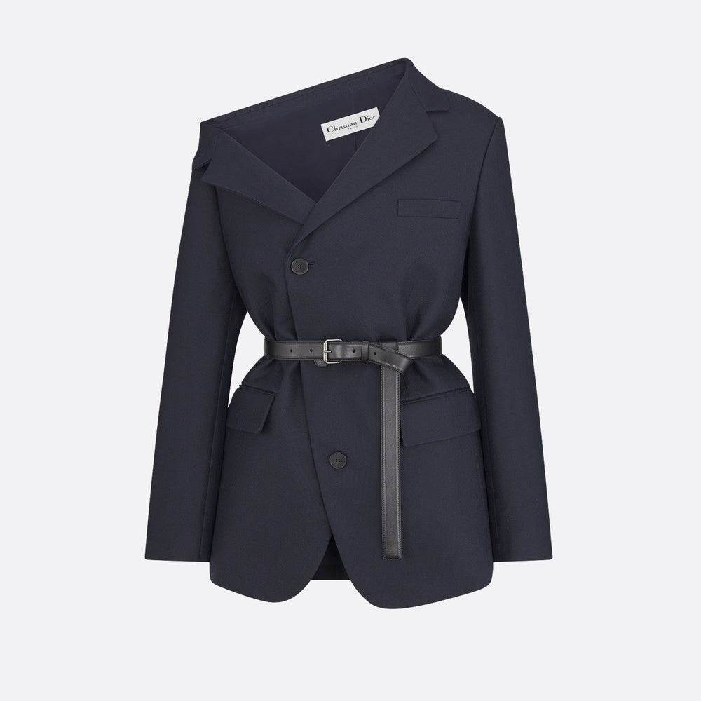 Asymmetric Belted Blazer