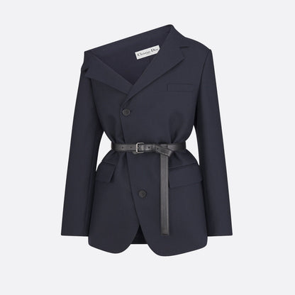 Asymmetric Belted Blazer