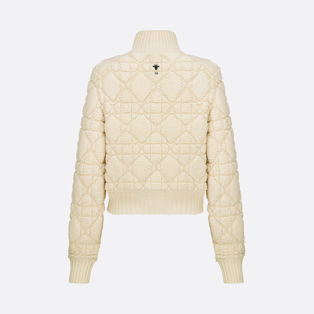 Macrocannage Zipped Cardigan