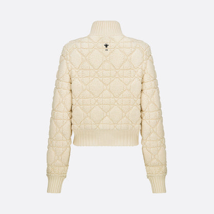 Macrocannage Zipped Cardigan