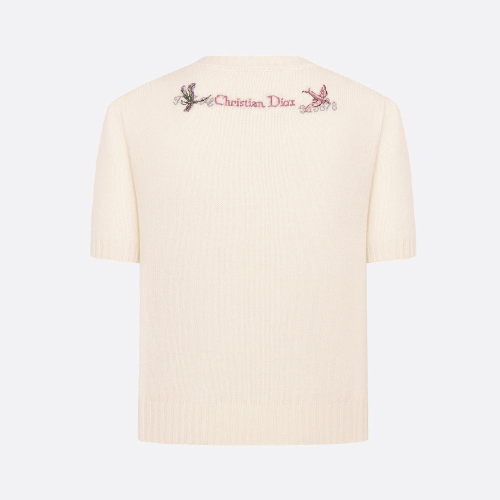 Dioramour Short-Sleeved Embroidered Sweater