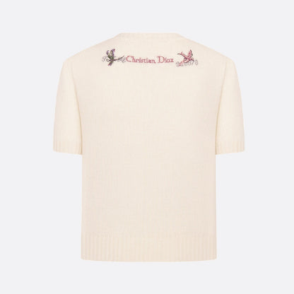 Dioramour Short-Sleeved Embroidered Sweater