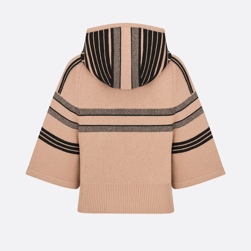 DiorAlps Three-Quarter Sleeve Hooded Sweater