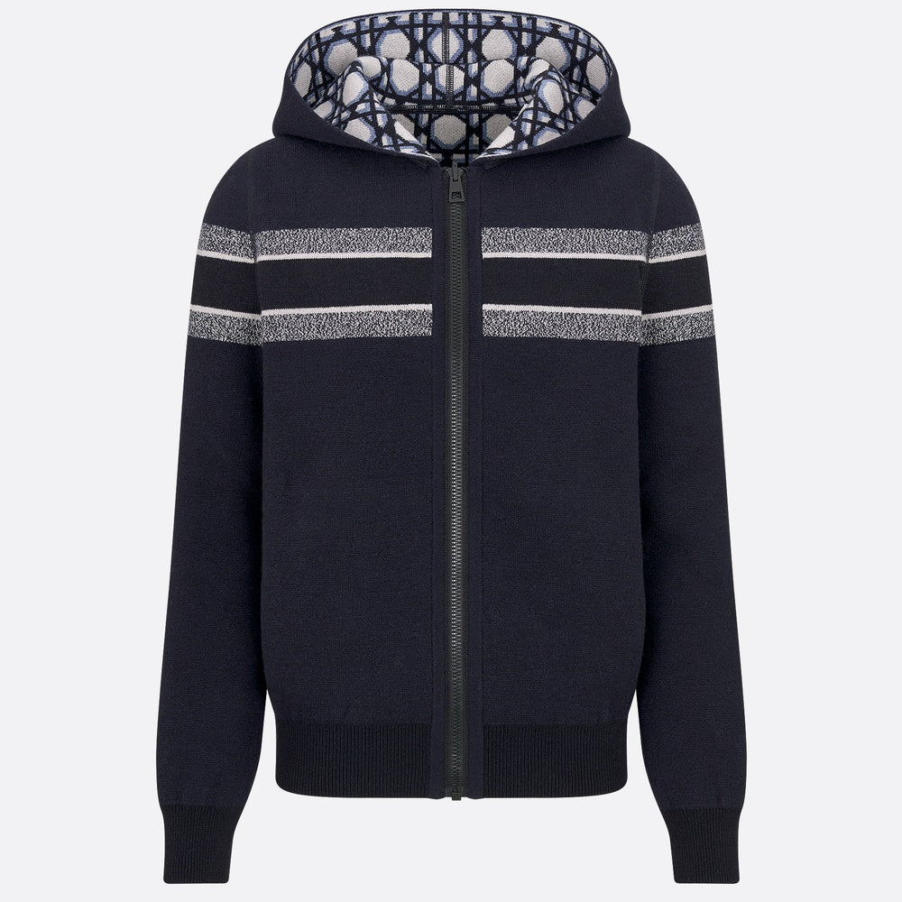 Reversible Zipped Cardigan with Hood