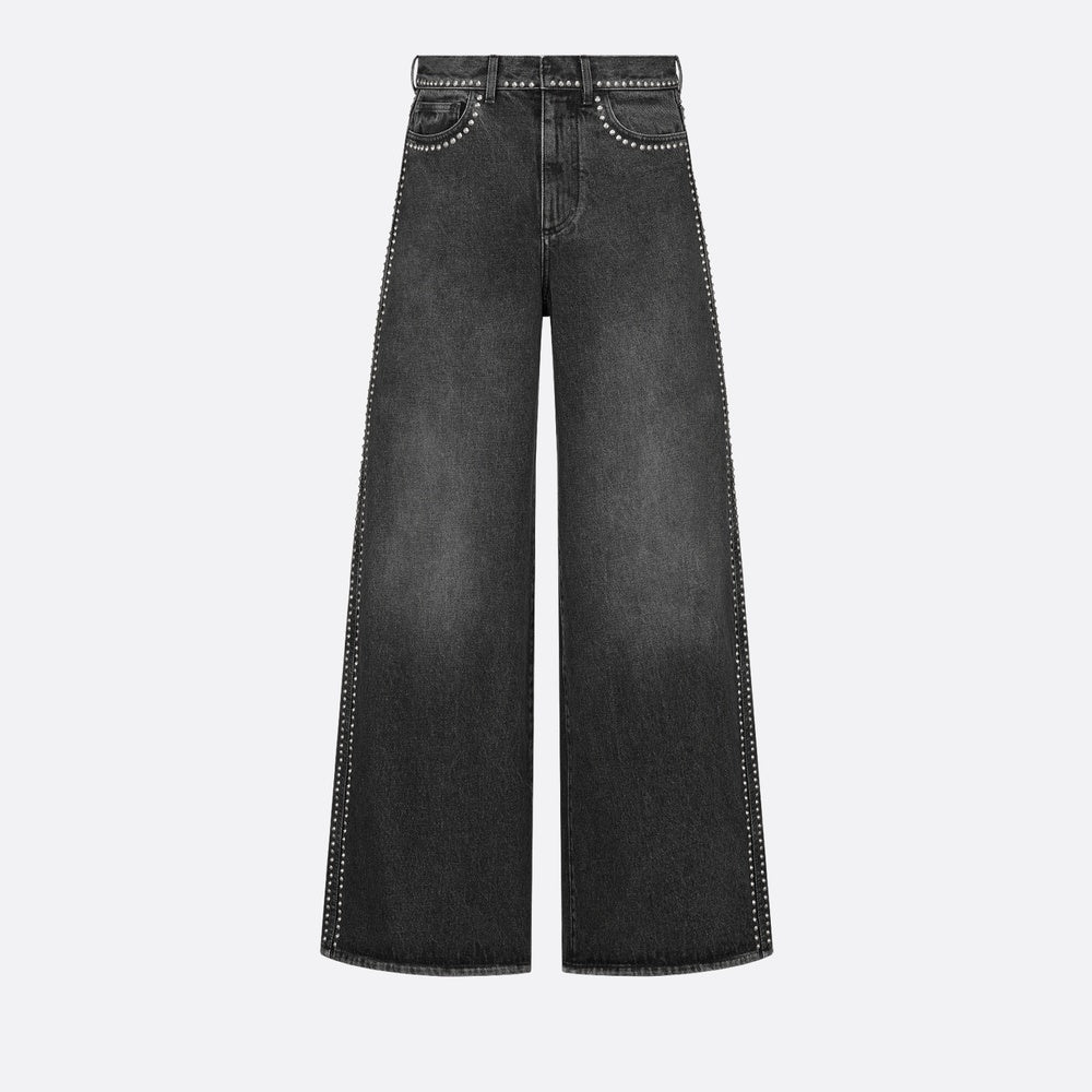 Flared Studded Jeans