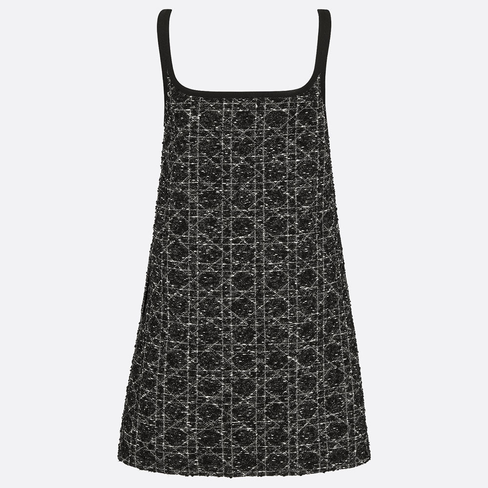Short Macrocannage Flared Dress