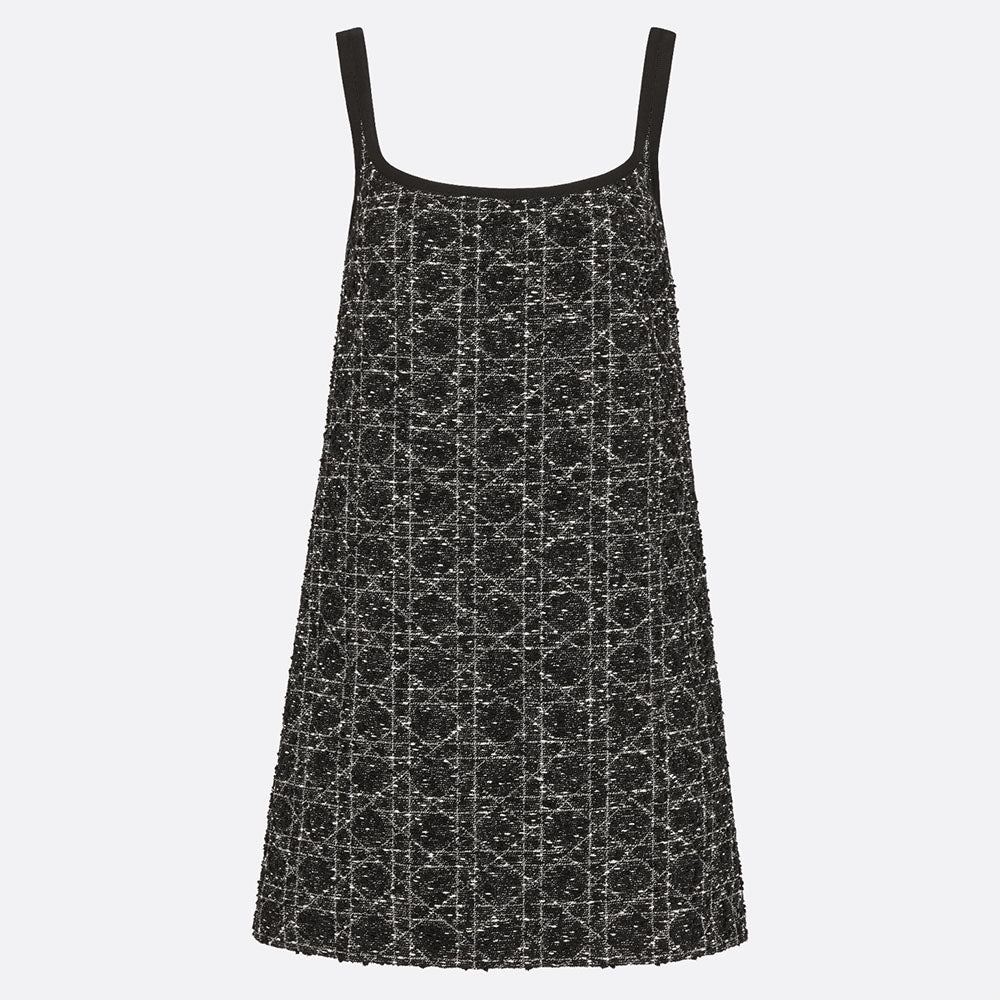 Short Macrocannage Flared Dress
