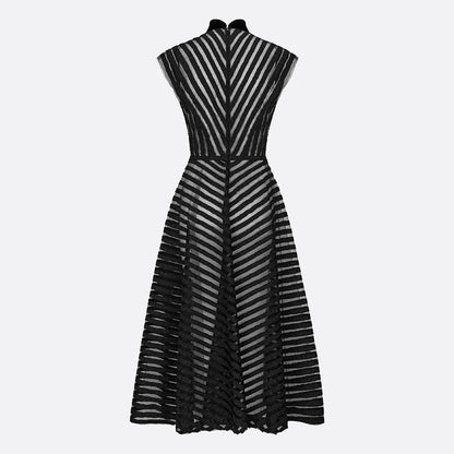 Mid-Length Embroidered Dress