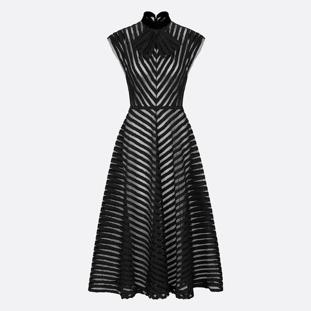 Mid-Length Embroidered Dress