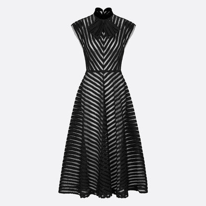 Mid-Length Embroidered Dress