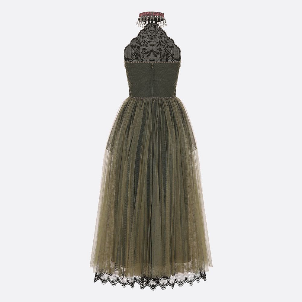 Mid-Length Embroidered Dress