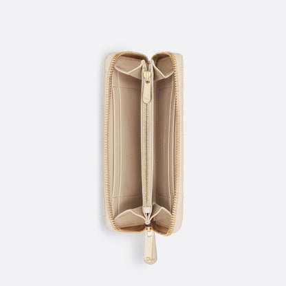 Medium Lady Dior Zipped Wallet
