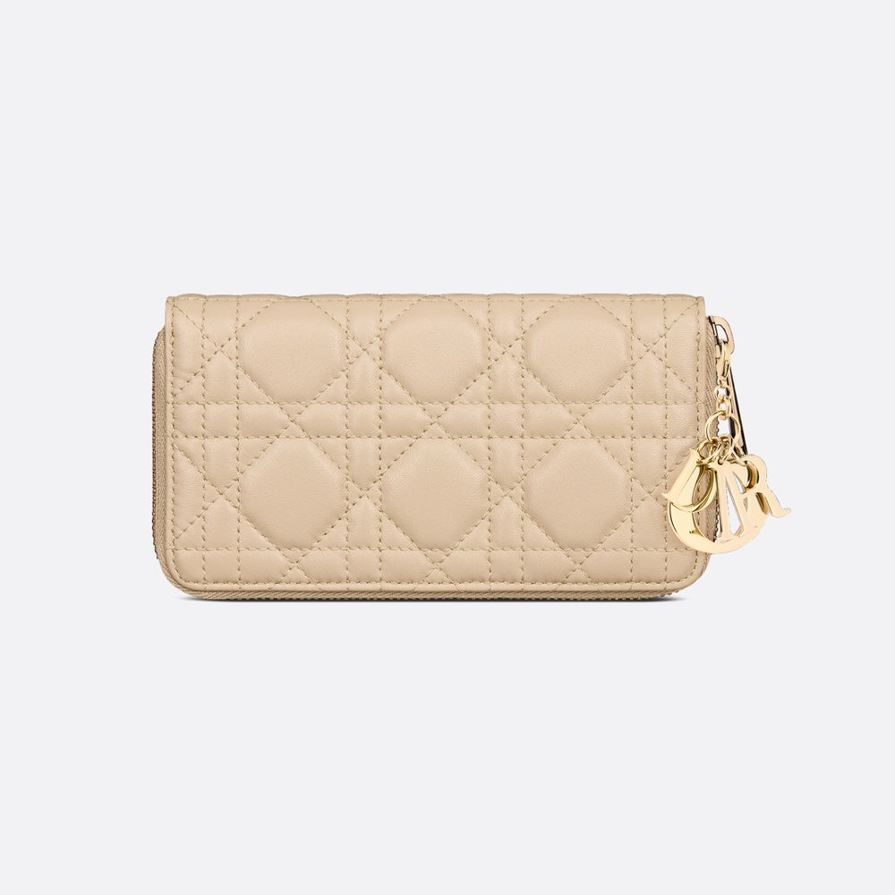 Medium Lady Dior Zipped Wallet