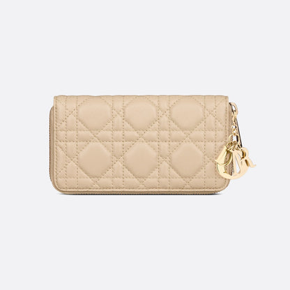Medium Lady Dior Zipped Wallet