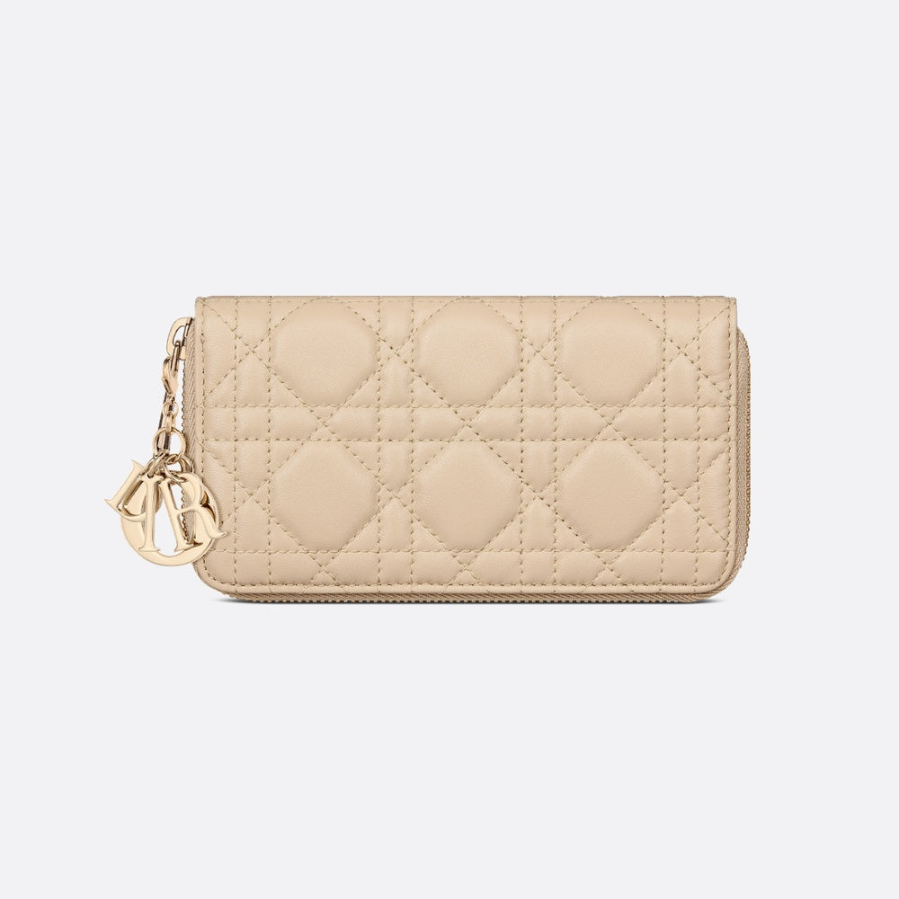 Medium Lady Dior Zipped Wallet