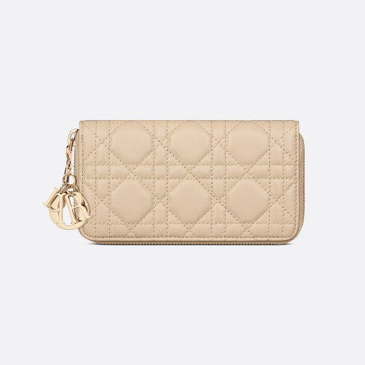 Medium Lady Dior Zipped Wallet