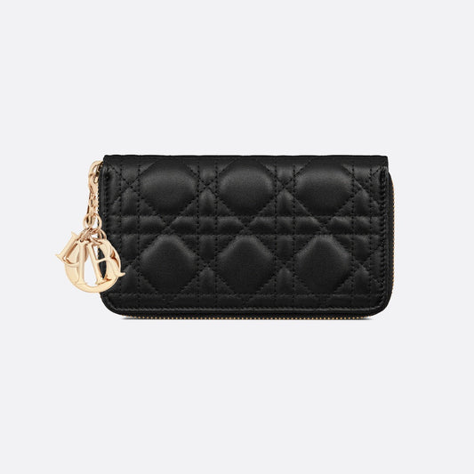 Medium Lady Dior Zipped Wallet