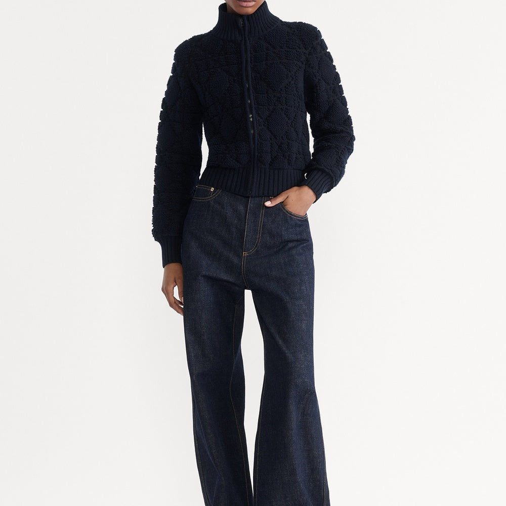 DiorAlps Macrocannage Zipped Cardigan