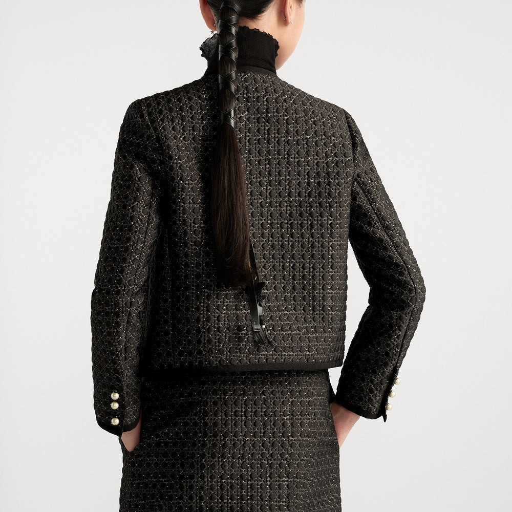 Microcannage Cropped Jacket