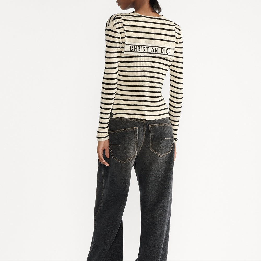 Sweater with Lace-Up Neckline