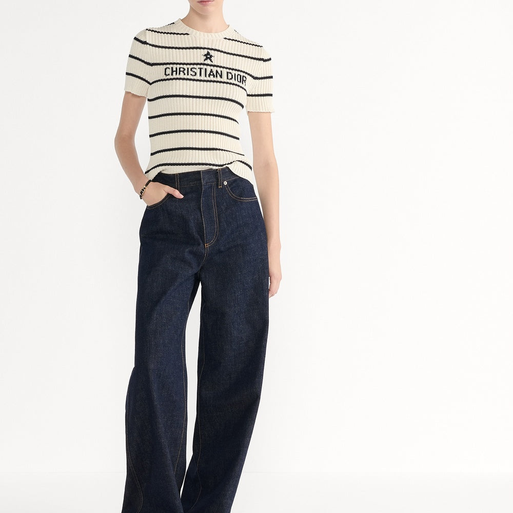 Dior Mariniere Short-Sleeved Sweater
