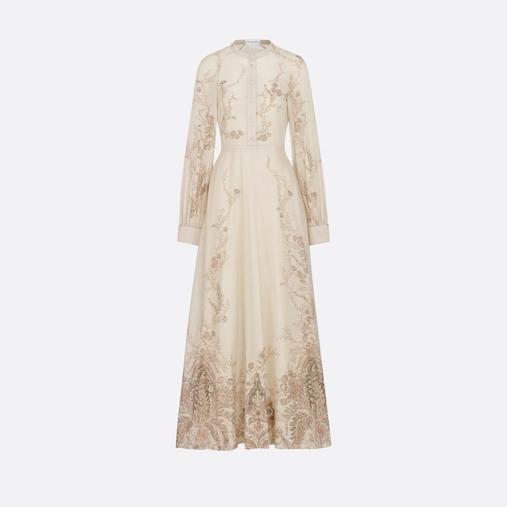 Long Dress with Removable Ruched Collar