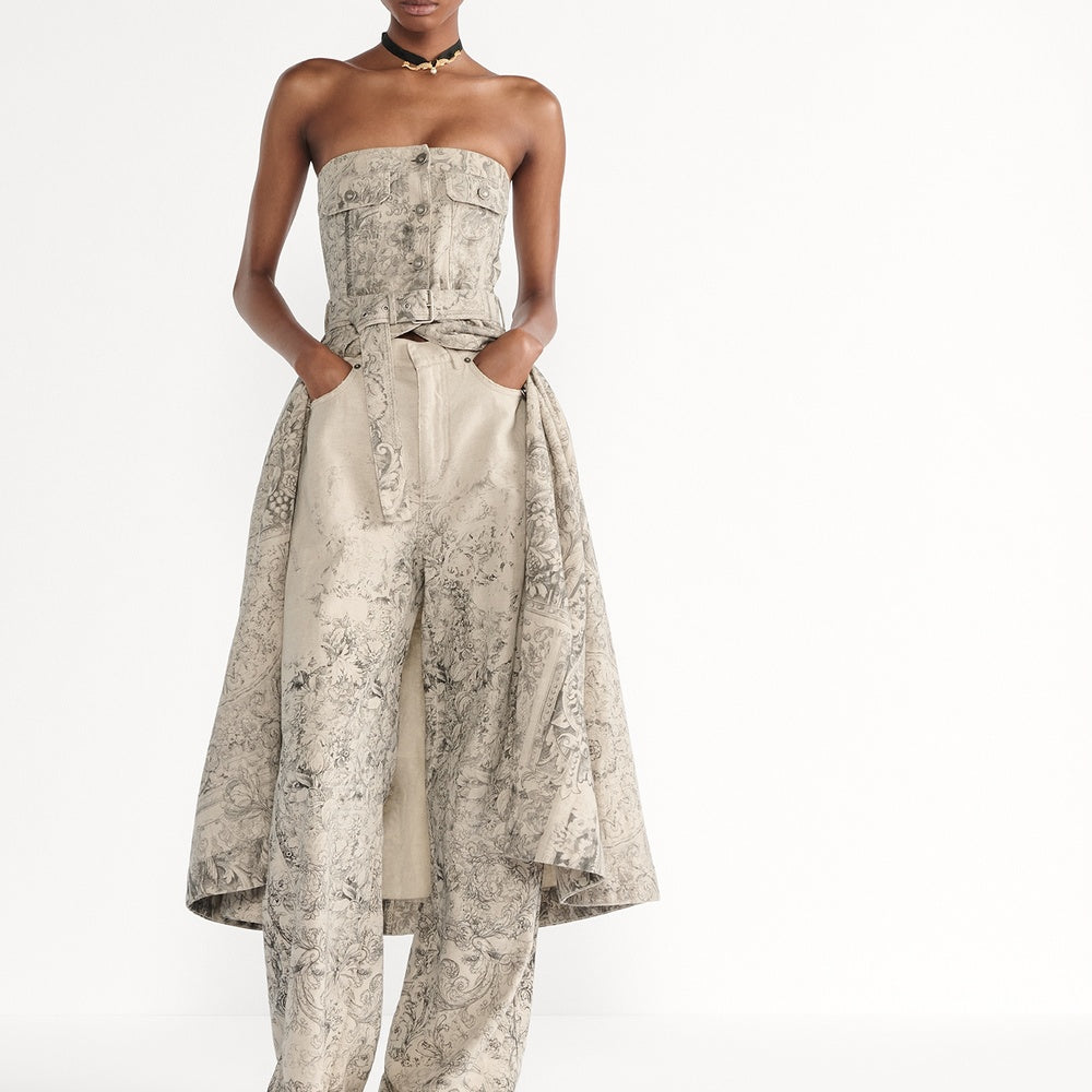 Mid-Length Belted Bustier Dress