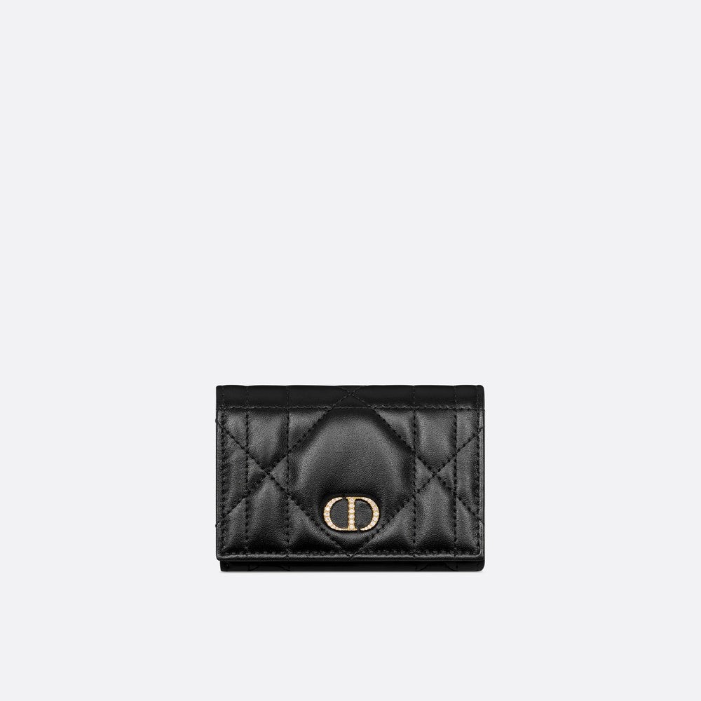Dior Caro Glycine Wallet with Crystals