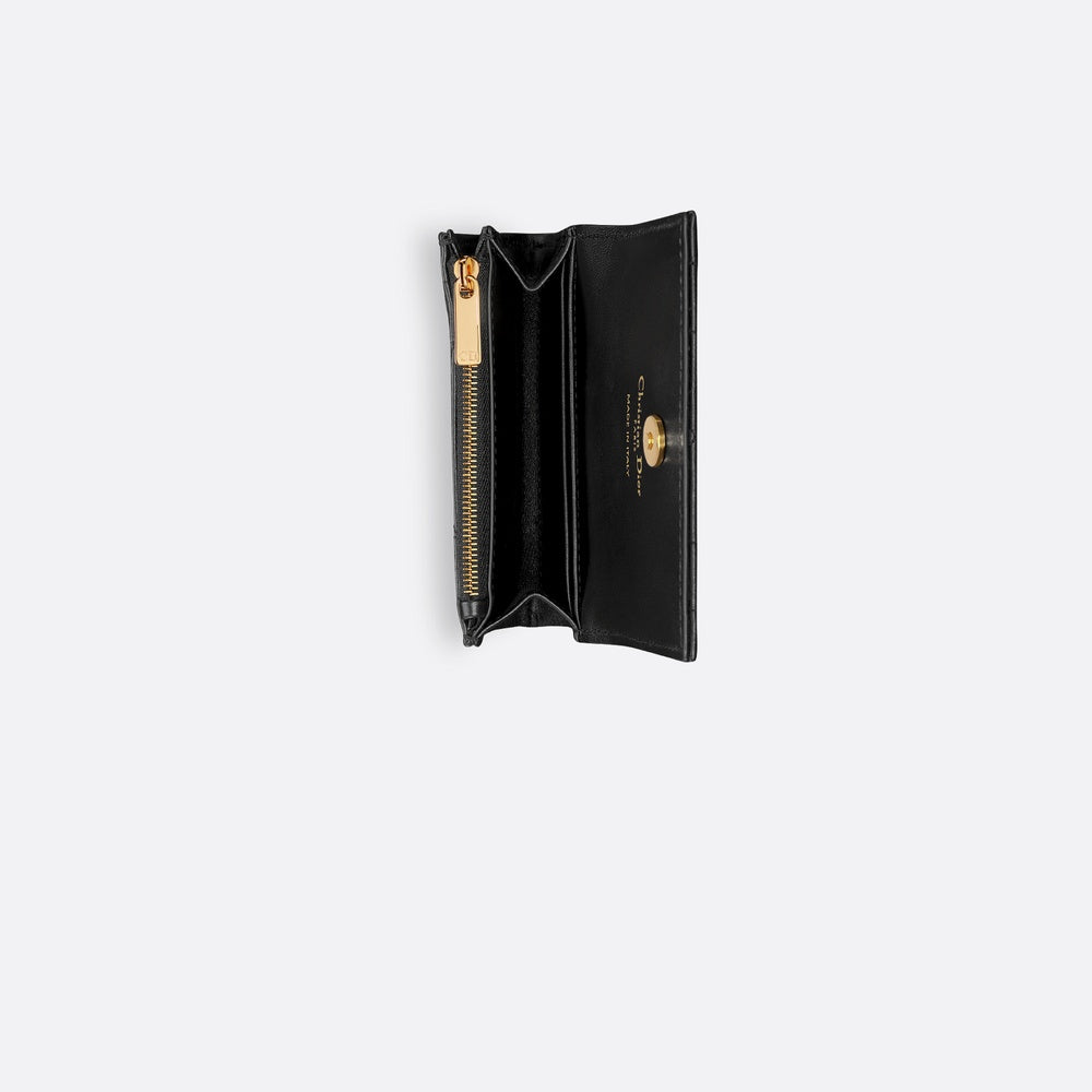 Dior Caro Glycine Wallet with Crystals
