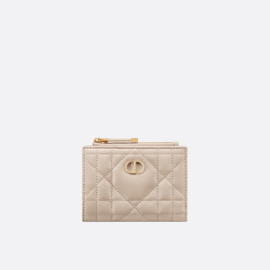 Dior Caro Dahlia Wallet with Crystals