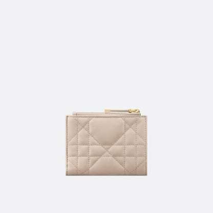 Dior Caro Dahlia Wallet with Crystals