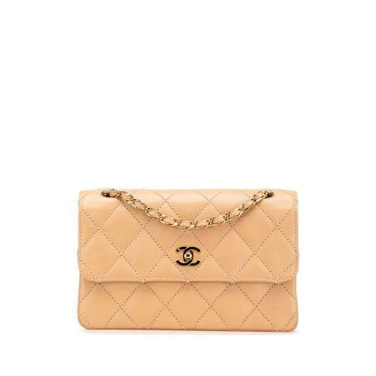 Chanel Coco Mark Wild Stitch Calfskin Chain Shoulder Bag