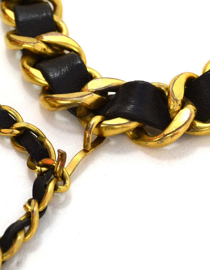 Chanel Vintage 93 Leather Woven Chain Link Belt sz 75