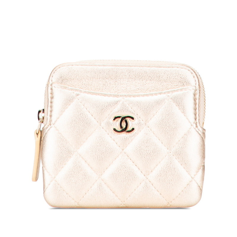 Chanel Coco Mark Matelasse Leather Coin Case