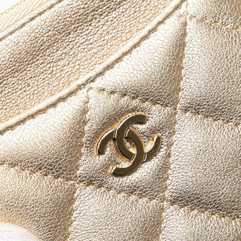 Chanel Coco Mark Matelasse Leather Coin Case