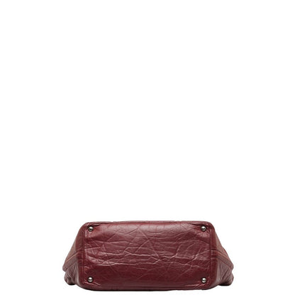 Chanel Big Coca-Cola Chain Tote Bag Wine Red  Leather  Chanel