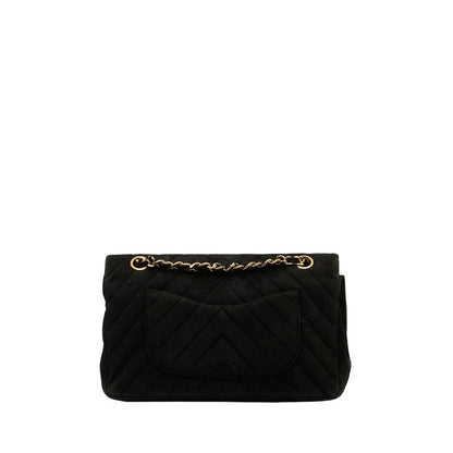 Chanel Mattress 25 Double Flat Chain houlder Bag Black Sweater Lady Chanel