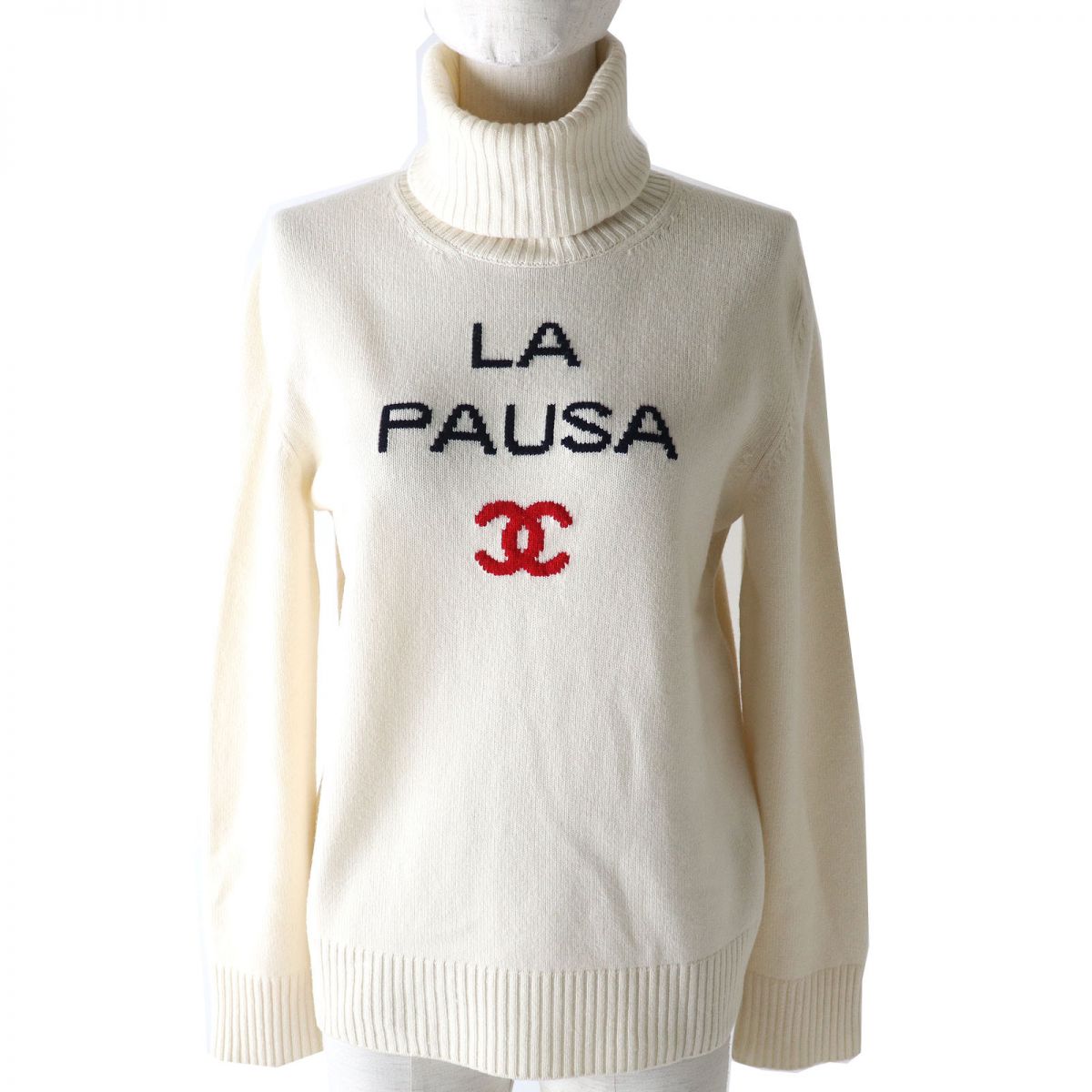 Chanel Cashmere Turtleneck Knit Top