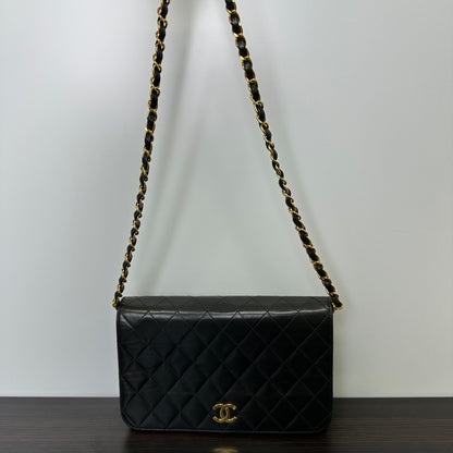 CHANEL | Bags | Vintage Chanel Black Classic Full Flap Bag LB