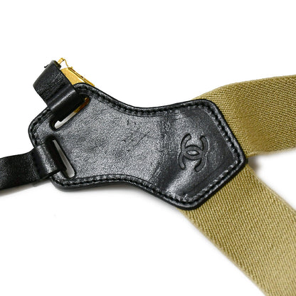Chanel Suspenders Beige Small Good