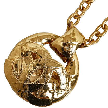 Chanel vintage cocomark big mattress chain necklace gold makeup ladies Chanel