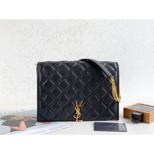 YSSL Becky Small Shoulder Bag Black For Women 10.5in/27cm YSL P00420101