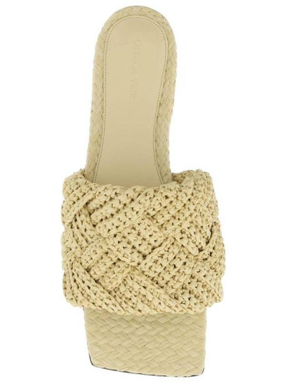 Luxury Bottega Veneta Lido Intrecciato Flat Slipper Beige