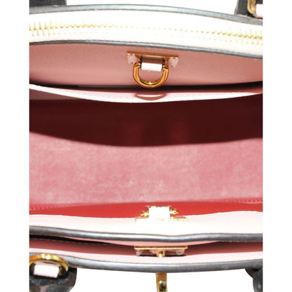 LOUIS VUITTON Red And Pale Pink City Steamer Hand Bag 2017