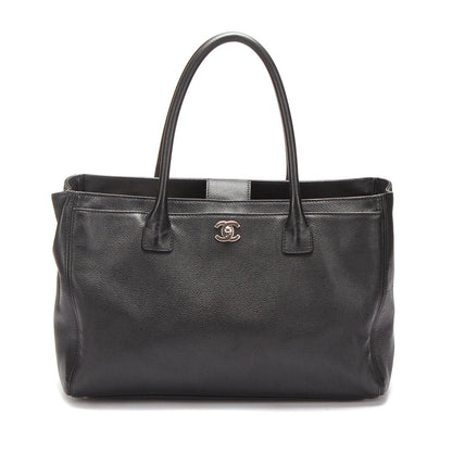 Chanel CC Executive Cerf Tote Leather Tote Bag in Good condition