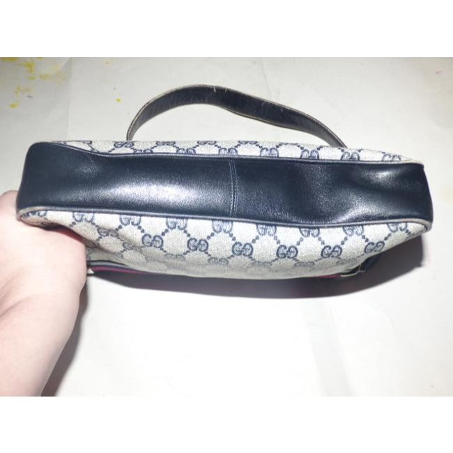 Gucci Vintage Pursesdesigner Purses Shades Of Blue With Large G Logo Coated Canvas And Leather Shoul