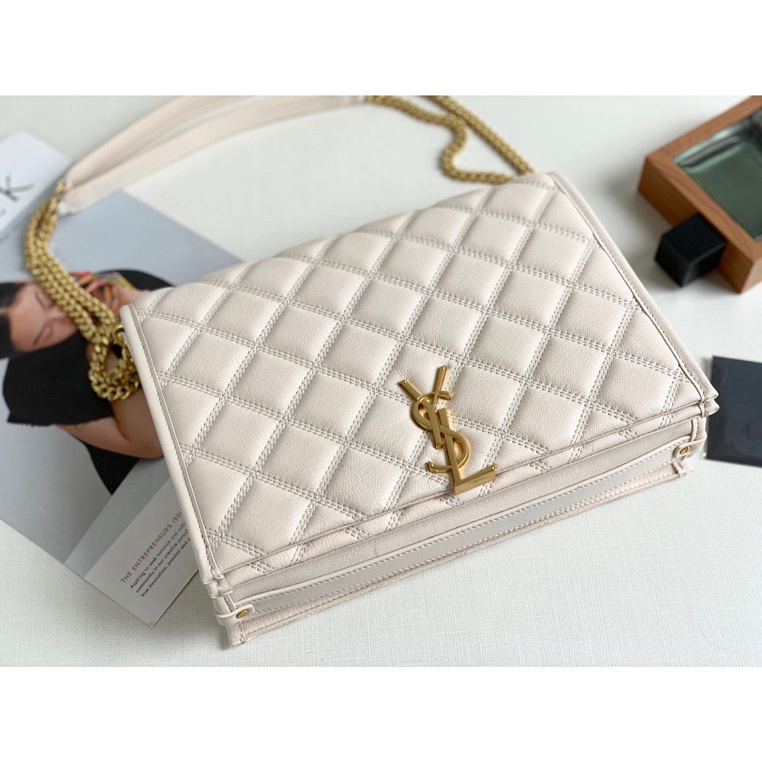 Yves Saint Laurent Becky Small Shoulder Bag White