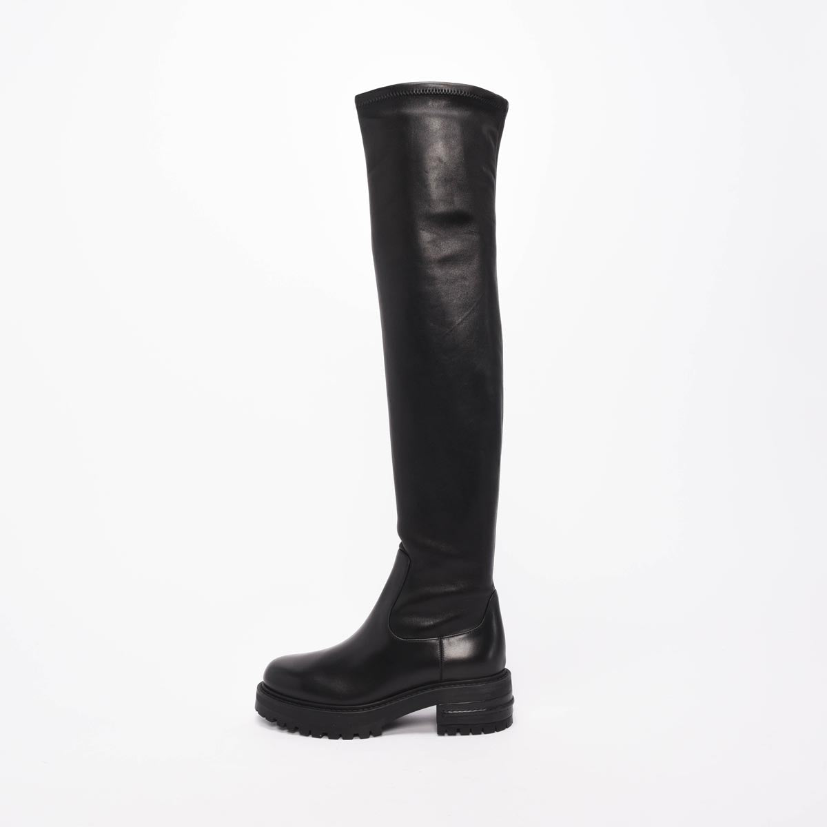 Dior Black Stretch Lambskin D-Fight Over-the-Knee Boots 36.5
