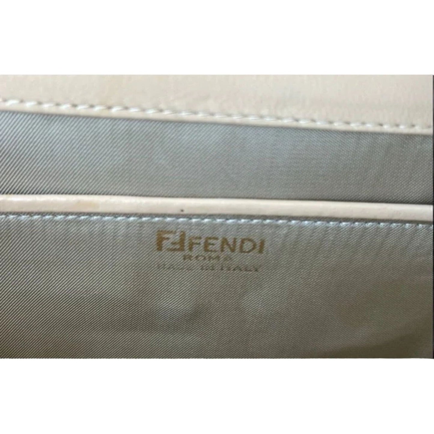 One of a kind, vintage, Fendi ivory Two-way clutch style purse made of Lucite tiles and ivory leather